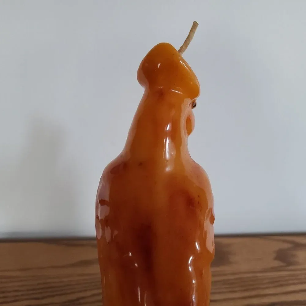 Vintage Unique Novelty Wax Candle - Bird on Perch - Vintage Rare UNIQUE Unlit